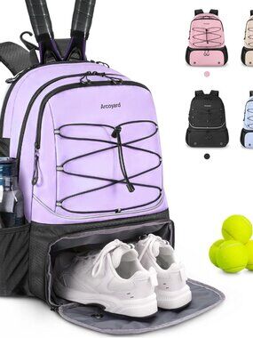 Tennis Bag Holds 2 Rackets, Professional Tennis Bags for Women, Tennis Backpack